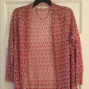LOFT Floral Long Cardigan